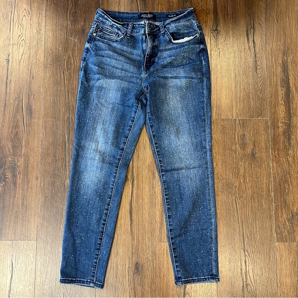 Judy Blue Keene Mid Rise Bleach Splattered Mineral Wash Relaxed Fit SZ 9/29 - Picture 6 of 9